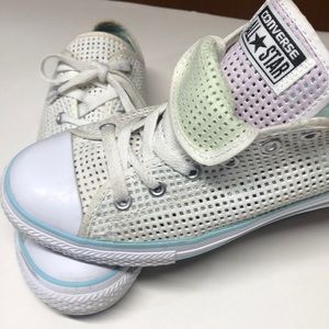 Holey white Converse
